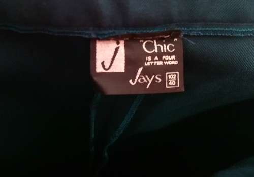 Teal green high-waisted trousers