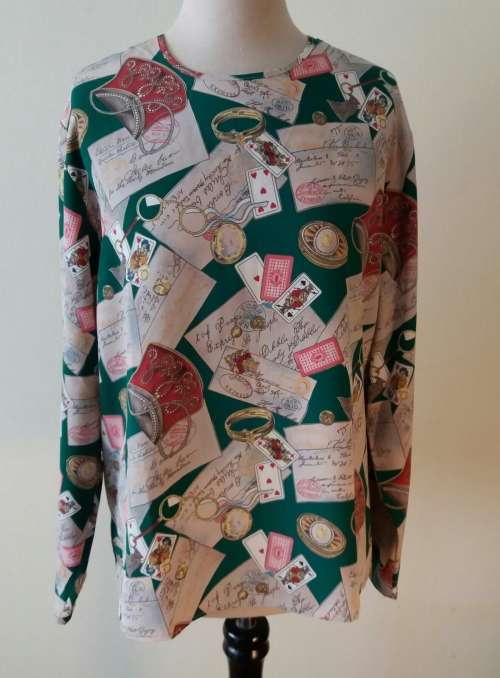 Vintage printed satin tunic by Caviar