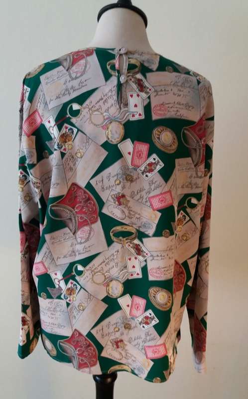 Vintage printed satin tunic by Caviar
