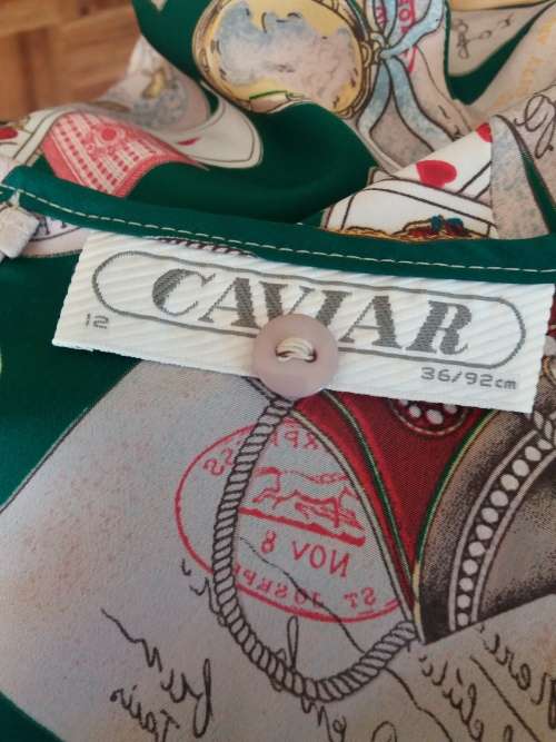 Vintage printed satin tunic by Caviar