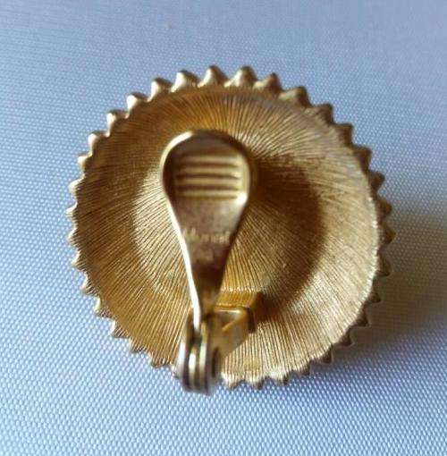 "MONET" mabe pearl sunflower earrings