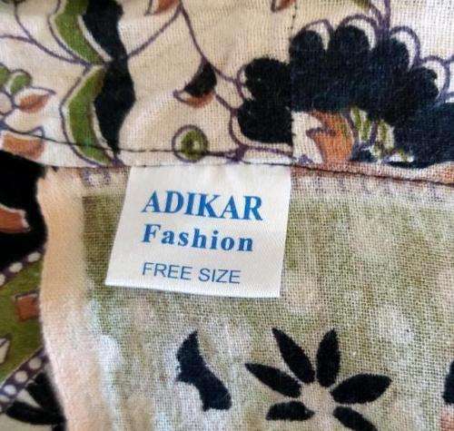 Indian cotton wraparound skirt with elephant print
