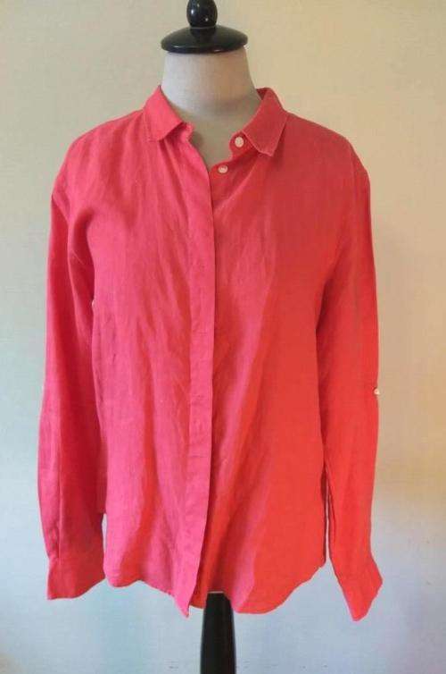 Coral linen shirt by TRENERY