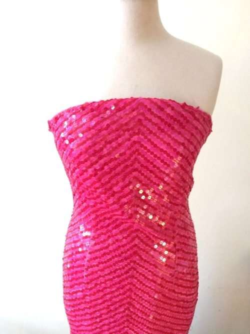 Pink sequin bodycon dress