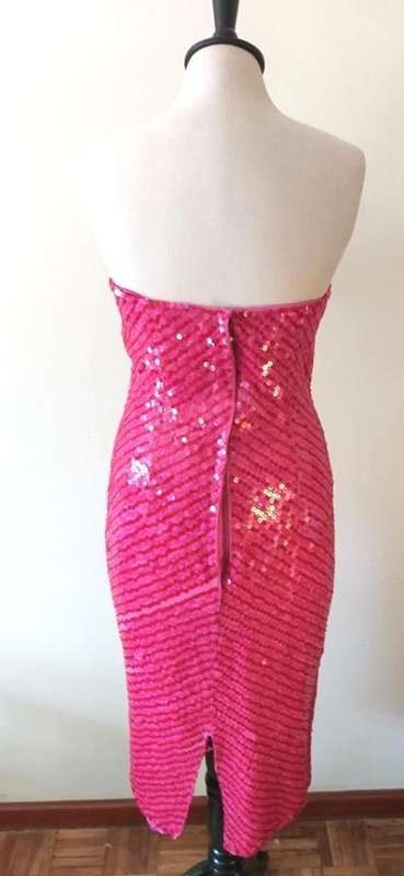 Pink sequin bodycon dress