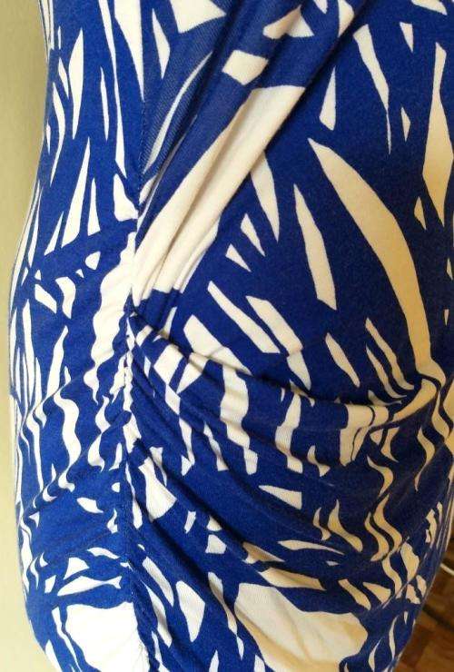 Blue and white bodycon dress (size 38)