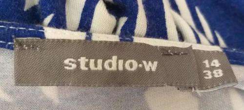 Blue and white bodycon dress (size 38)