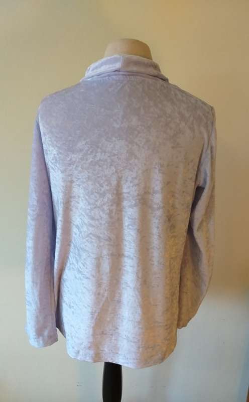 Silvery lilac velvet top