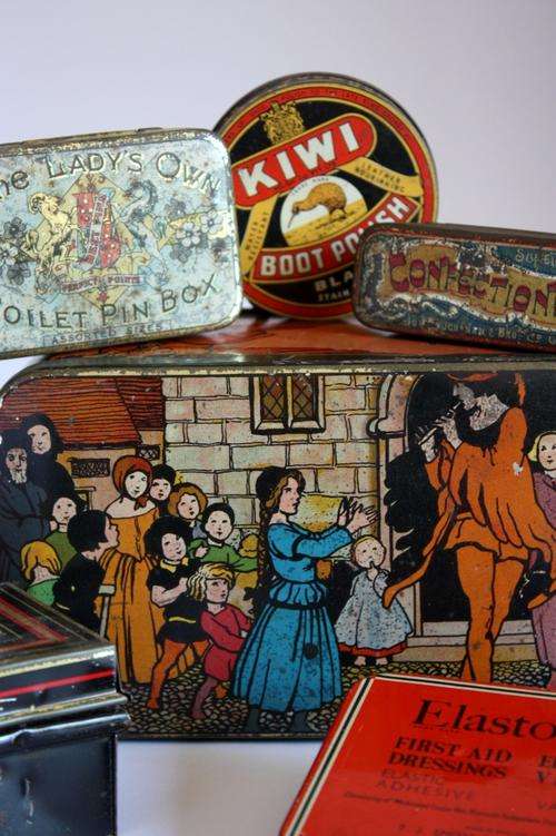 Selection of wonderful old tins