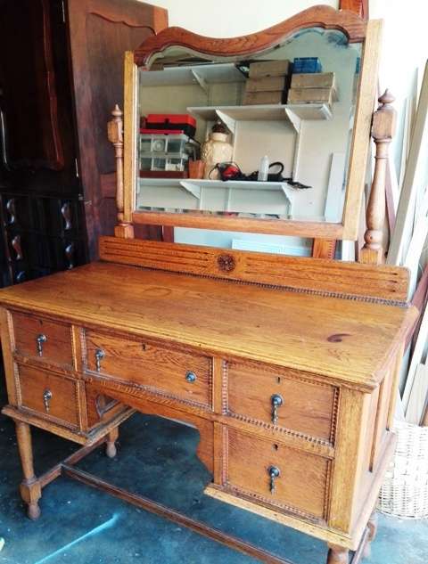 Antique Dressing table with cupboard