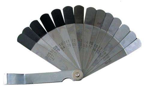 Feeler Gauge - 16 Blade with Bent Nose