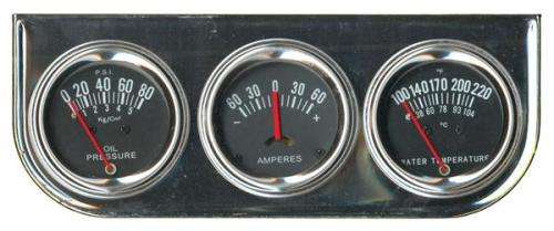 2" Oil Pressure \ Ampere \ Water Temperature Gauge