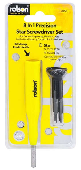 Rolson 8 in 1 Precision Torx Screwdriver