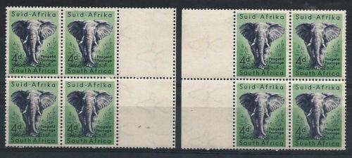 UNION OF SA 4d DEFINITIVE MARGINAL BLOCKS UMM.  SEE DESCRIPTION