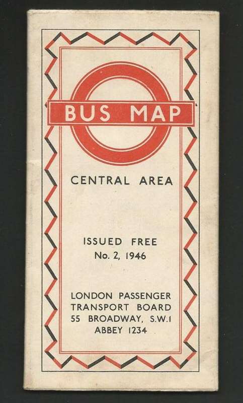 SCARCE LONDON BUS MAP NO.2 1946 IN BEAUTIFUL CONDITION.  SEE DESCRIPTION
