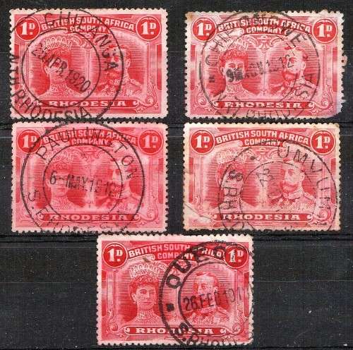 SELECTION OF BSAC "DOUBLE HEADS" WITH NOTEABLE GREAT POSTMARKS.