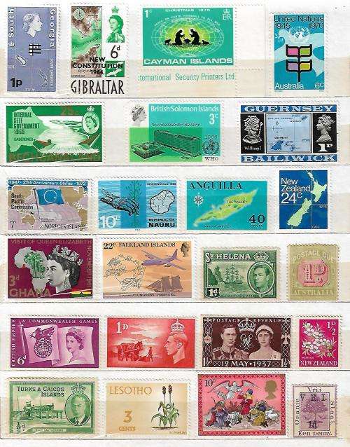 LOVELY STOCKBOOK WITH 14 PAGES OF QVIC, AND COMMONWEALTH EARLY MINT STAMPS. SEE 14 SCANS CV HUGE !!!