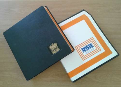 LOVELY RSA PRE-PRINTED ALBUM. 1961 to 1985. ABOUT 50% COMPLETE. WITH COVER. ONLY 4 PGS PHOTOGRAPHED.