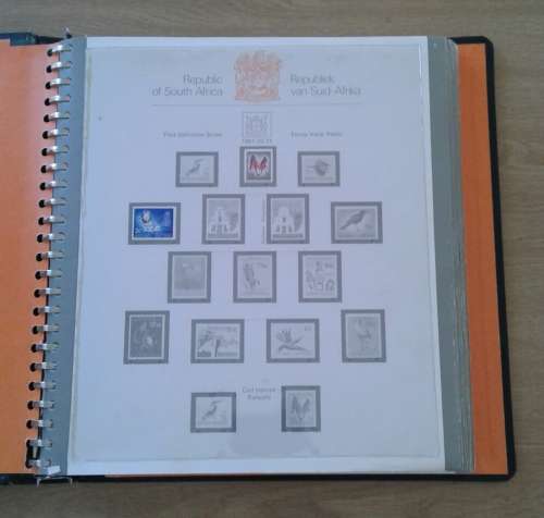 LOVELY RSA PRE-PRINTED ALBUM. 1961 to 1985. ABOUT 50% COMPLETE. WITH COVER. ONLY 4 PGS PHOTOGRAPHED.