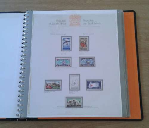 LOVELY RSA PRE-PRINTED ALBUM. 1961 to 1985. ABOUT 50% COMPLETE. WITH COVER. ONLY 4 PGS PHOTOGRAPHED.