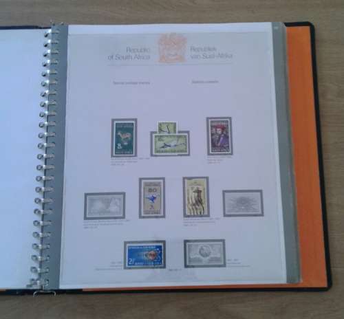 LOVELY RSA PRE-PRINTED ALBUM. 1961 to 1985. ABOUT 50% COMPLETE. WITH COVER. ONLY 4 PGS PHOTOGRAPHED.