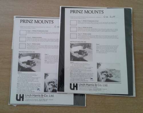 NICE NEW 2 PACKETS OF PRINZ MOUNTS. VARIOUS SIZES.