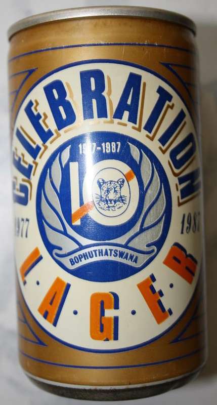 QUITE SCARCE 1987 340ml CELEBRATION LAGER FROM BOPUTHATSWANA - SEE DESCRIPTION.