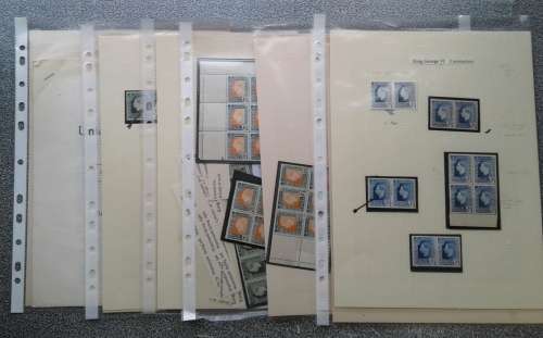 BIG LOT OF UNION CORONATION STAMPS MINT. LOTS OF VARIETIES NOTED !!