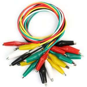 Crocodile Clips with Wires - Set of 10 (5 Colors)