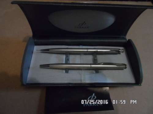 PARKER PEN AND PENCIL WITH CASE  (TAKE A LOOK)