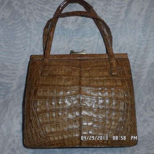 GENUINE CROCODILE SKIN HANDBAG