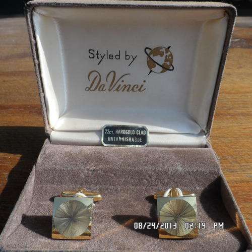 22CRT HARDGOLD CLAD CUFF LINKS