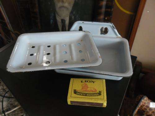 VERY OLD ENAMEL SOAPDISH