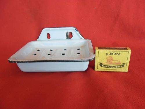 BLUE ENAMEL SOAPDISH