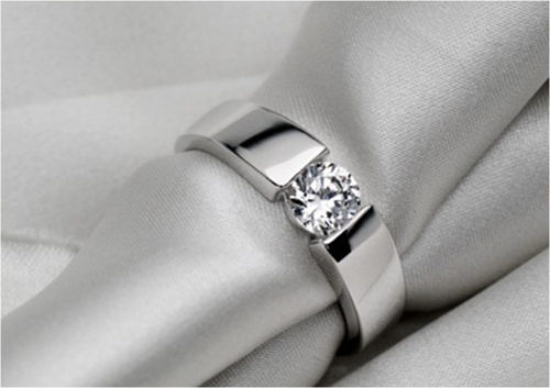 925 Sterling Silver Solid Engagement Ring