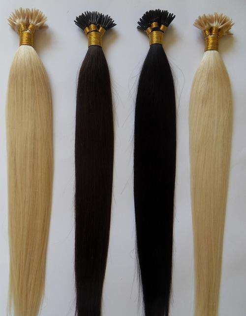 25 Keratin Bonded (I-Tip) Strands Human Hair Extensions 22"