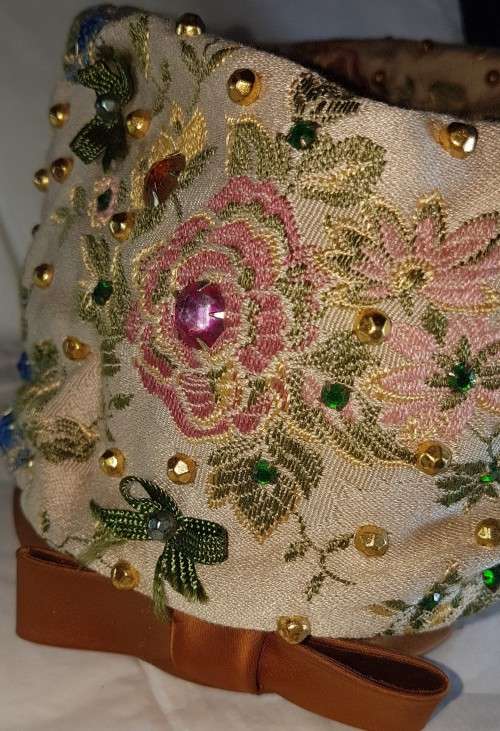 Vintage Hat - Bejeweled Fez