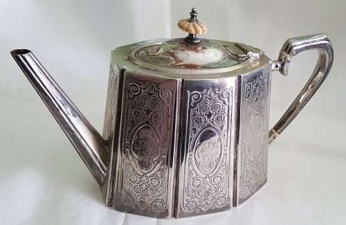 Victorian Britiannia Metal Tea Pot