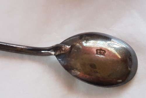 Victorian Silver salts cauldron with spoon