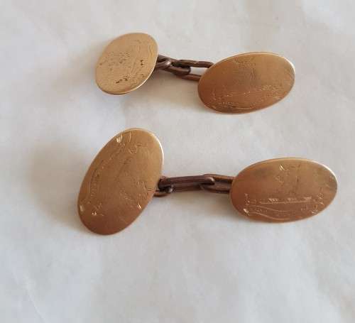 Vintage 9ct gold cufflinks