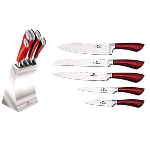 6 pcs knife set with stainless steel stand, Passion Collection