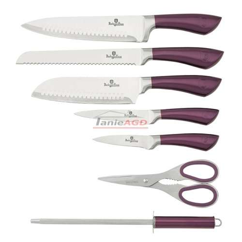 Berlinger Haus  BH-2266 8 pcs knife set with stand, purple metallic SS, Infinity Line