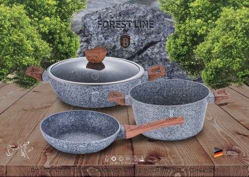 Berlinger haus BH-1218 4 pcs frypan set, Forest Line