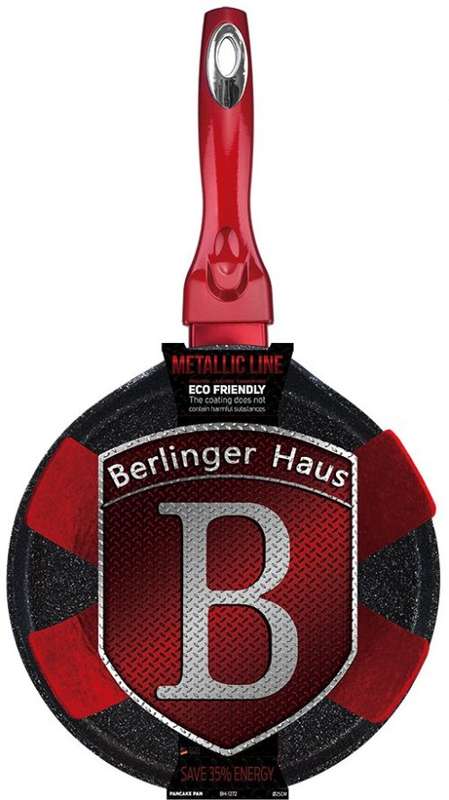 BH-1272 Pancake pan 25 cm, Burgundy Metallic Line