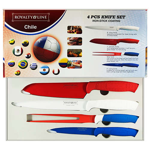 ** ROYALTY LINE SET 4 COLTELLI RIVESTITI RL-4COPA