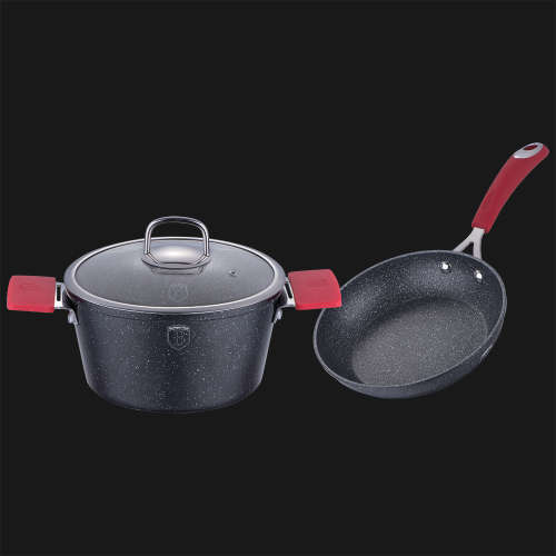 Berlinger Haus 3 pcs frypan set, Black Stone Touch Line