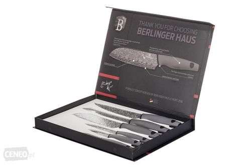 Berlinger Haus BH-2115 6 pcs knife set, gray, Granit Diamond Line