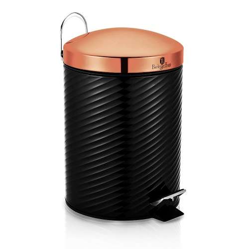 Berlinger Haus - 3L Aluminium Black Rose Gold Collection Pedal Bin (READ THE DESCRIPTION)