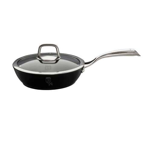 Berlinger Haus Marble Coating Deep Frypan with Lid 24cm - Royal Black Collection