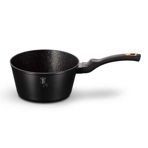 Berlinger Haus 16cm Marble Coating Non-Stick Sauce Pan  Black Rose Gold Collection BH-1637N